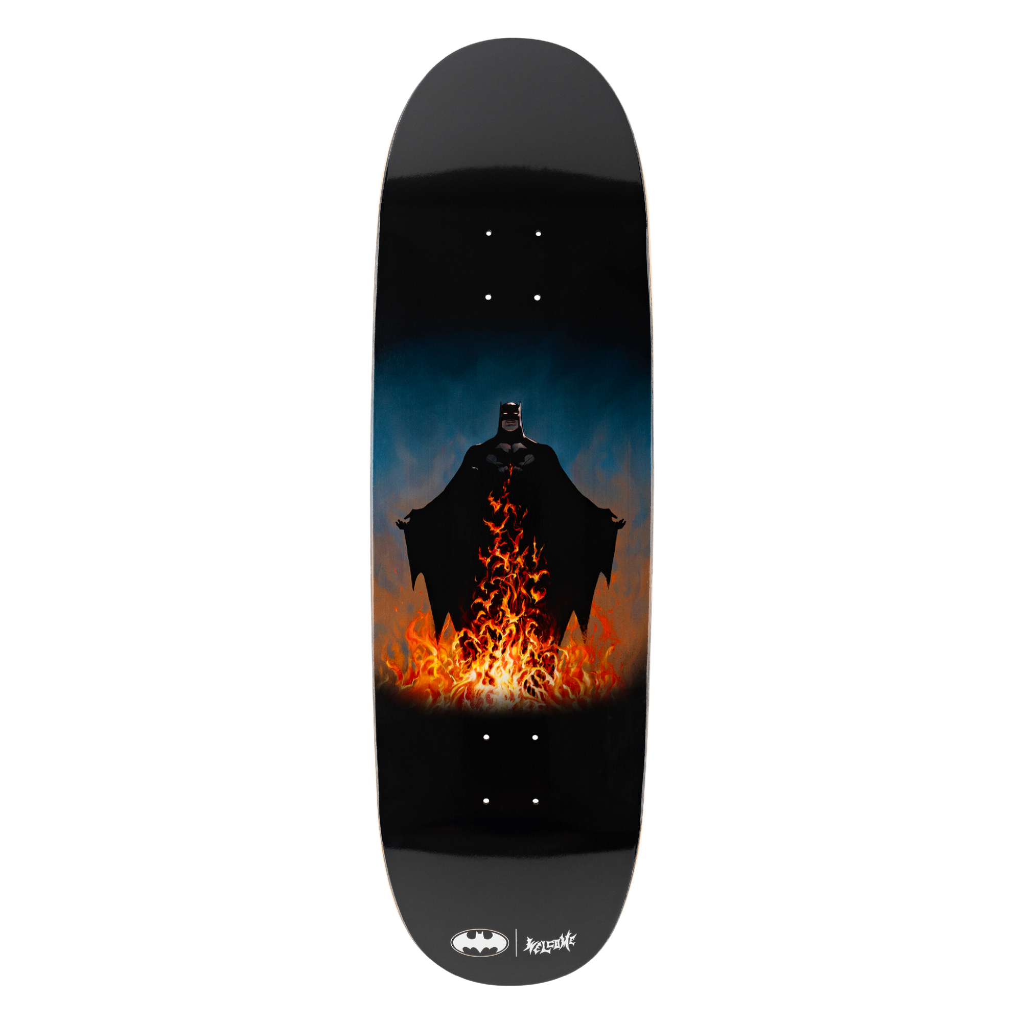 WELCOME X BATMAN DECK BAT FLAMES (9.5&quot;)