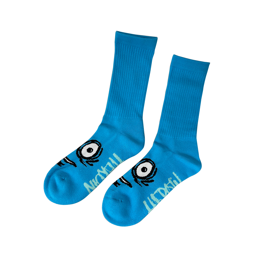 HEROIN BIG EGG SOCKS CYAN