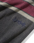 BUTTER Break Knit Sweater in washed navy, featuring a textured knit design and relaxed fit