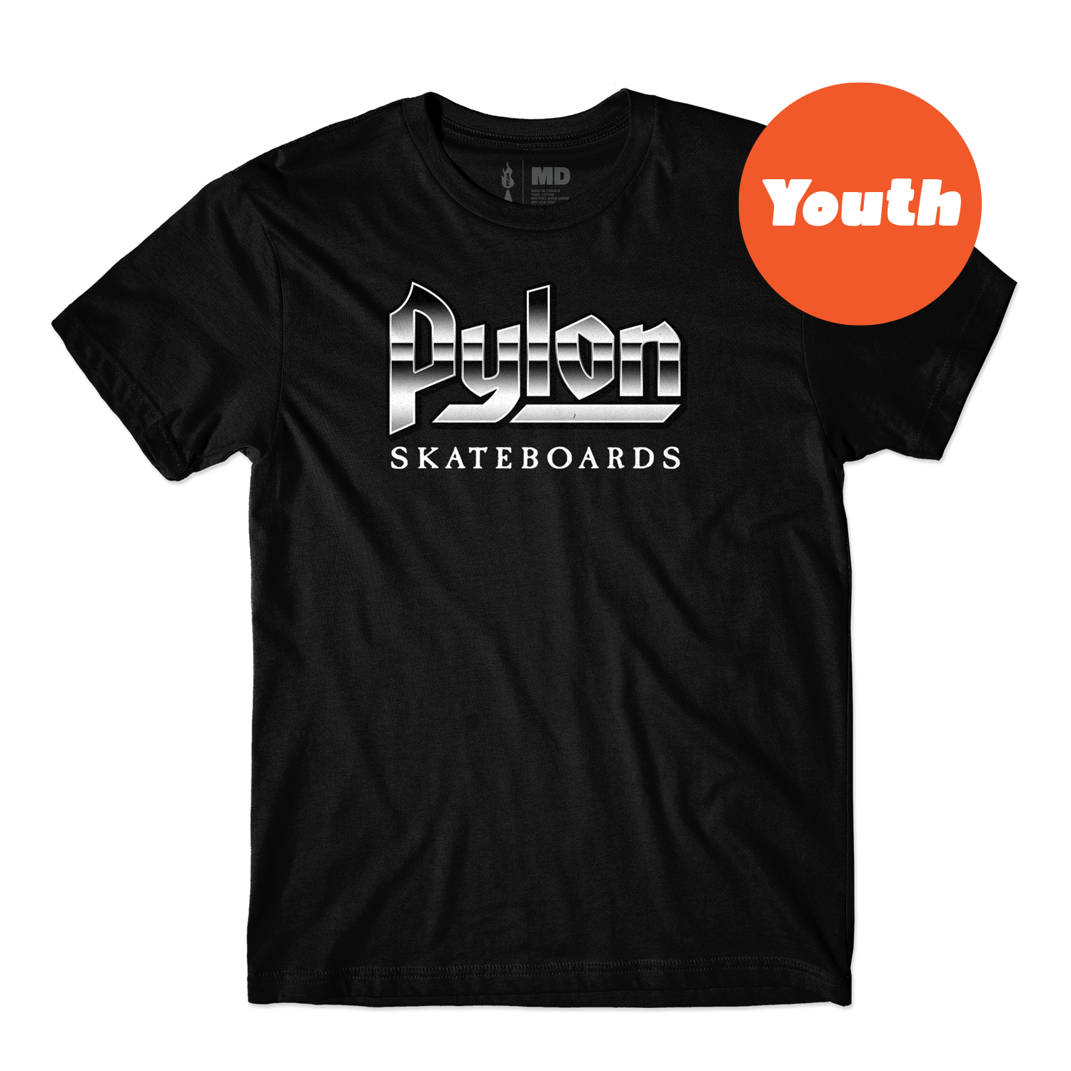 PYLON CHROME YOUTH TEE BLACK