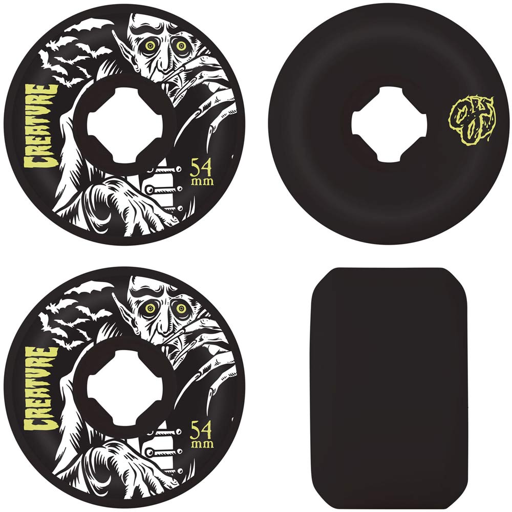 OJ WHEELS X CREATURE COFFIN BOX BLOODSUCKERS 97A BLACK (54MM) - The Drive Skateshop