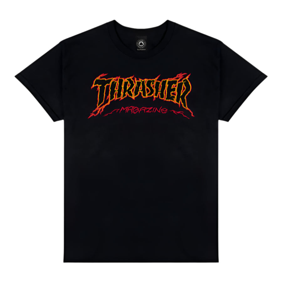 THRASHER CRACKED BY EXTEENAGER T-SHIRT BLACK