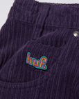 HUF CROMER CORDUROY SHORTS DARK BERRY