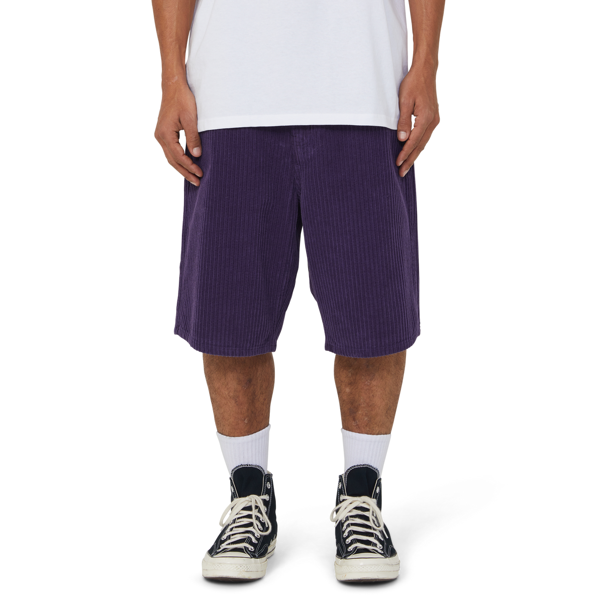 HUF CROMER CORDUROY SHORTS DARK BERRY