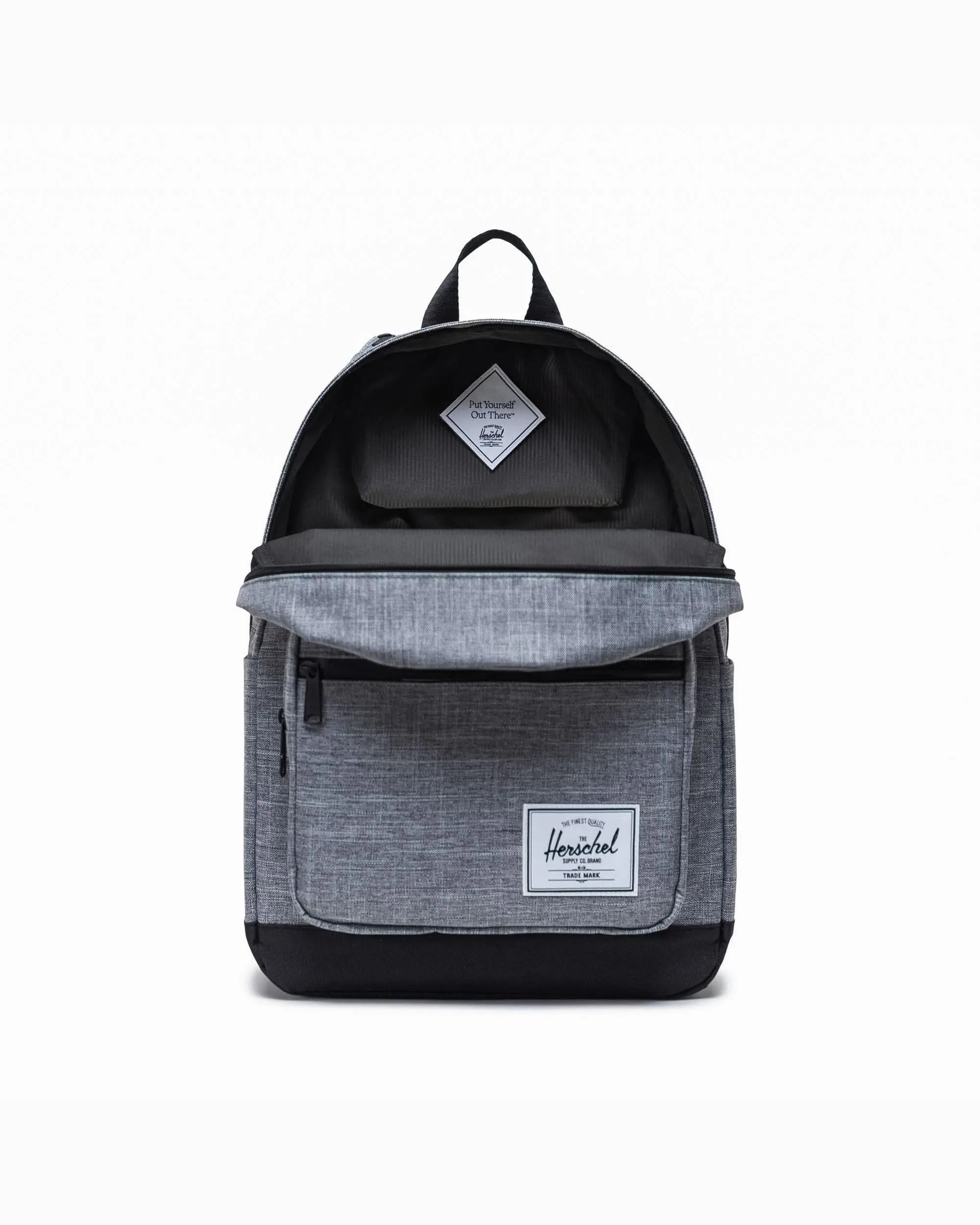 HERSCHEL POP QUIZ BACKPACK RAVEN CROSSHATCH – The Drive Skateboard Shop
