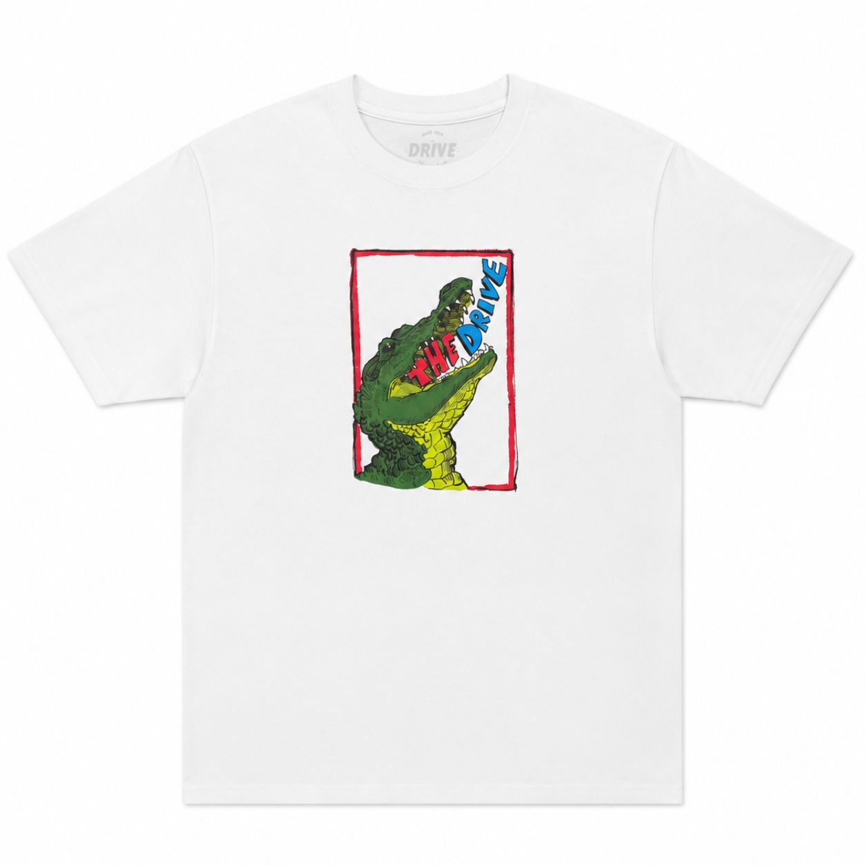 THE DRIVE SKATE SHOP GATOR T-SHIRT WHITE