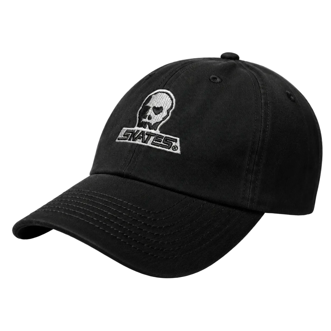 SKULL SKATES LOGO DAD HAT STRAPBACK BLACK
