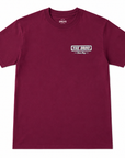 THE DRIVE SKATE SHOP LOGO T-SHIRT BURGUNDY/MULTI COLOUR