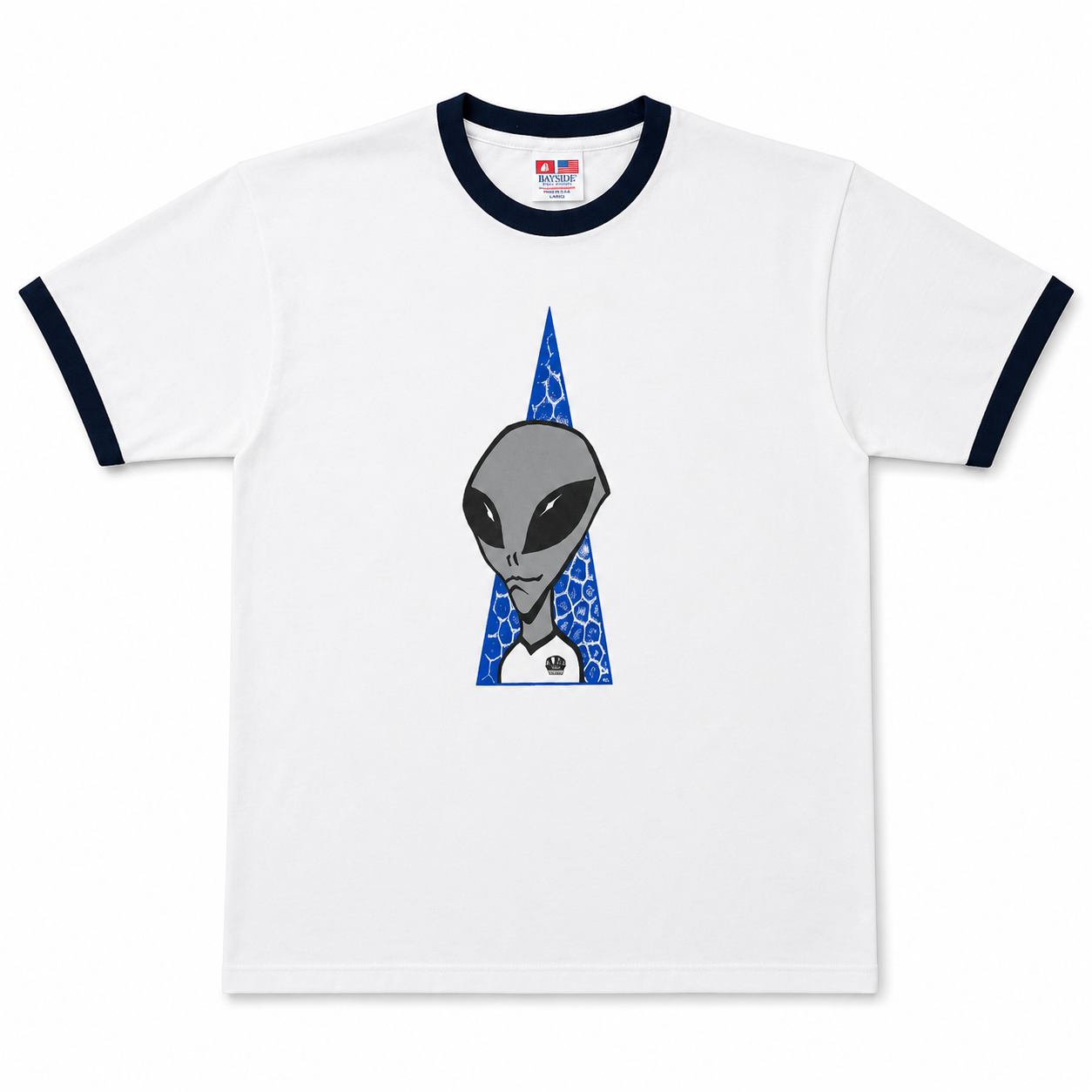 ALIEN WORKSHOP T-SHIRT VISITOR RINGER NATURAL/NAVY