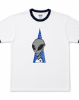 ALIEN WORKSHOP T-SHIRT VISITOR RINGER NATURAL/NAVY