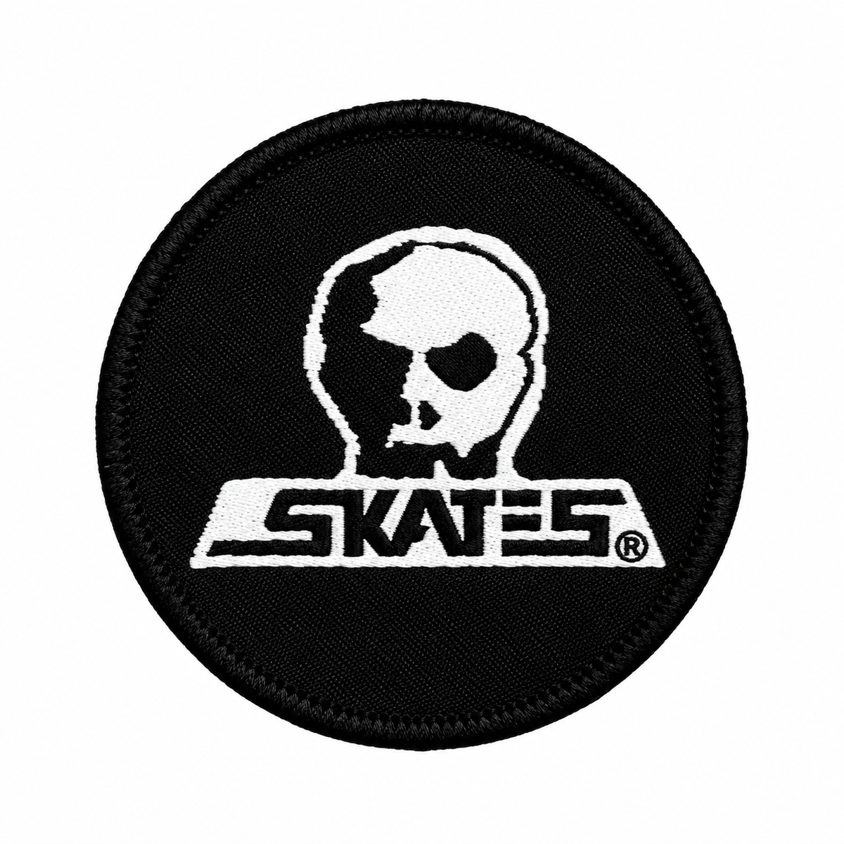 SKULL SKATES WOVEN CIRCULAR 2" PATCH