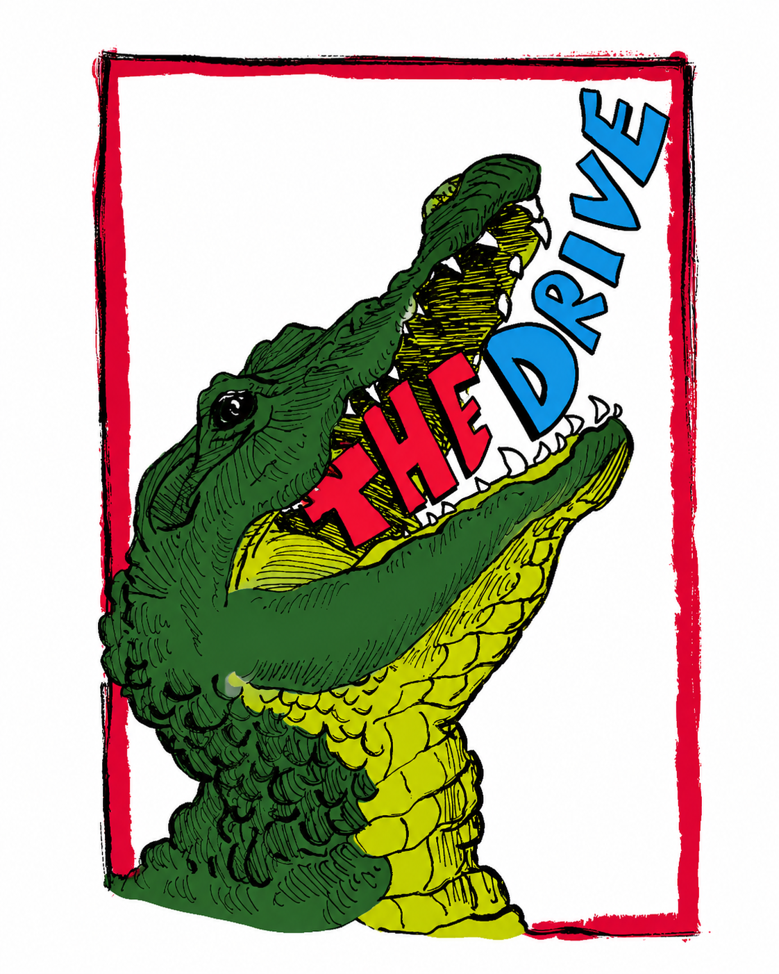 THE DRIVE SKATE SHOP GATOR T-SHIRT WHITE