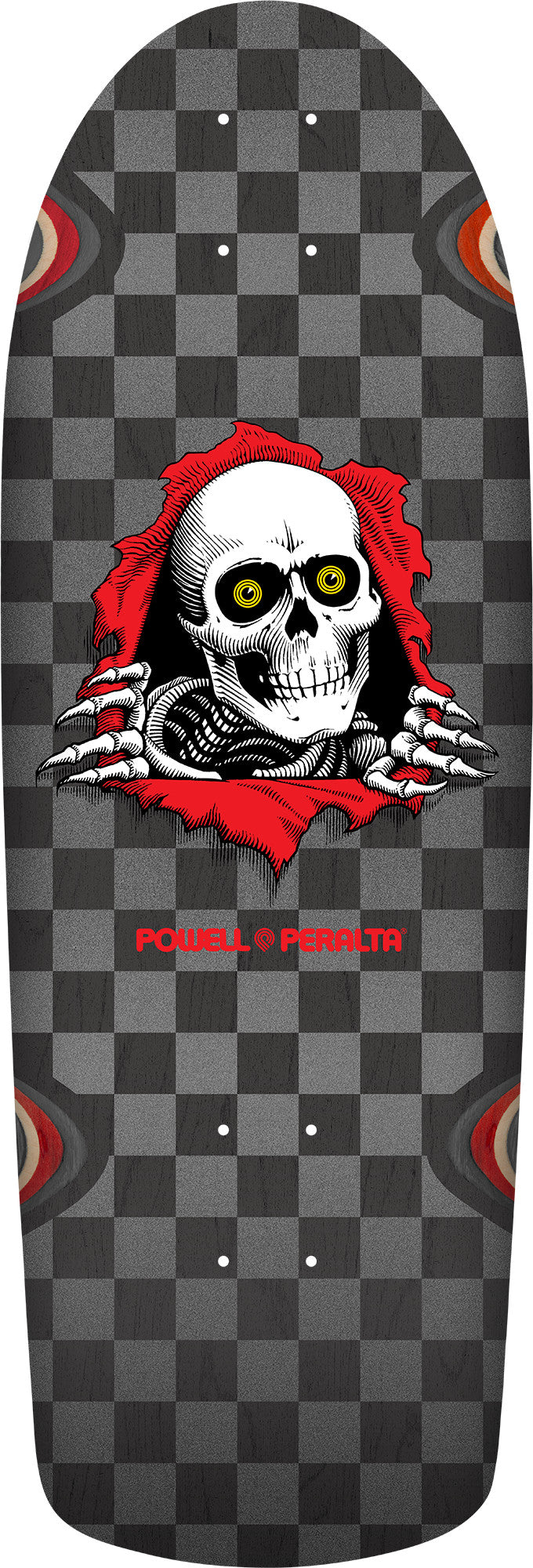 POWELL PERALTA DECK OG RIPPER CHECKERED SILVER/BLACK STAIN (10&quot;) - The Drive Skateshop