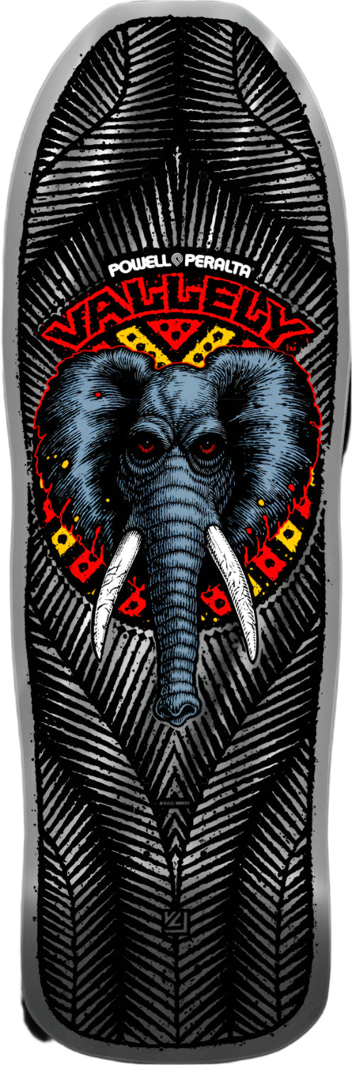 POWELL-PERALTA REISSUE DECK VALLELY ELEPHANT SILVER FOIL (10") - The Drive Skateboard Shop