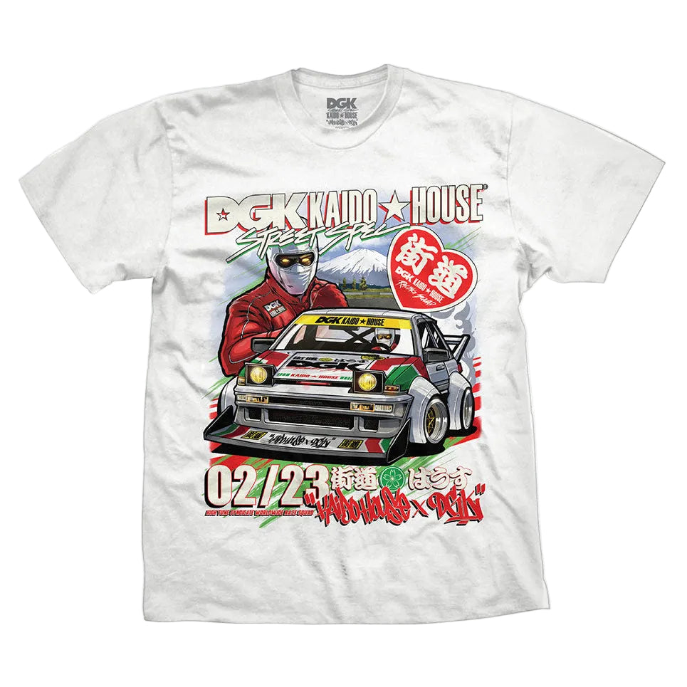 DGK KAIDO HOUSE RACEWAY TEE WHITE