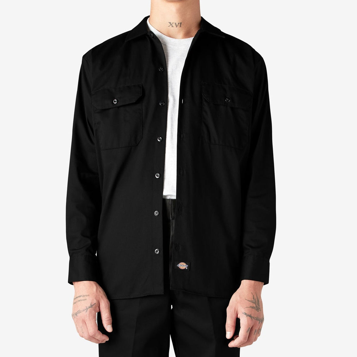 DICKIES LONGSLEEVE WORK SHIRT BLACK