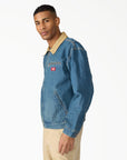 DICKIES DENIM PAINTER JACKET KHAKI TINTED BLUE