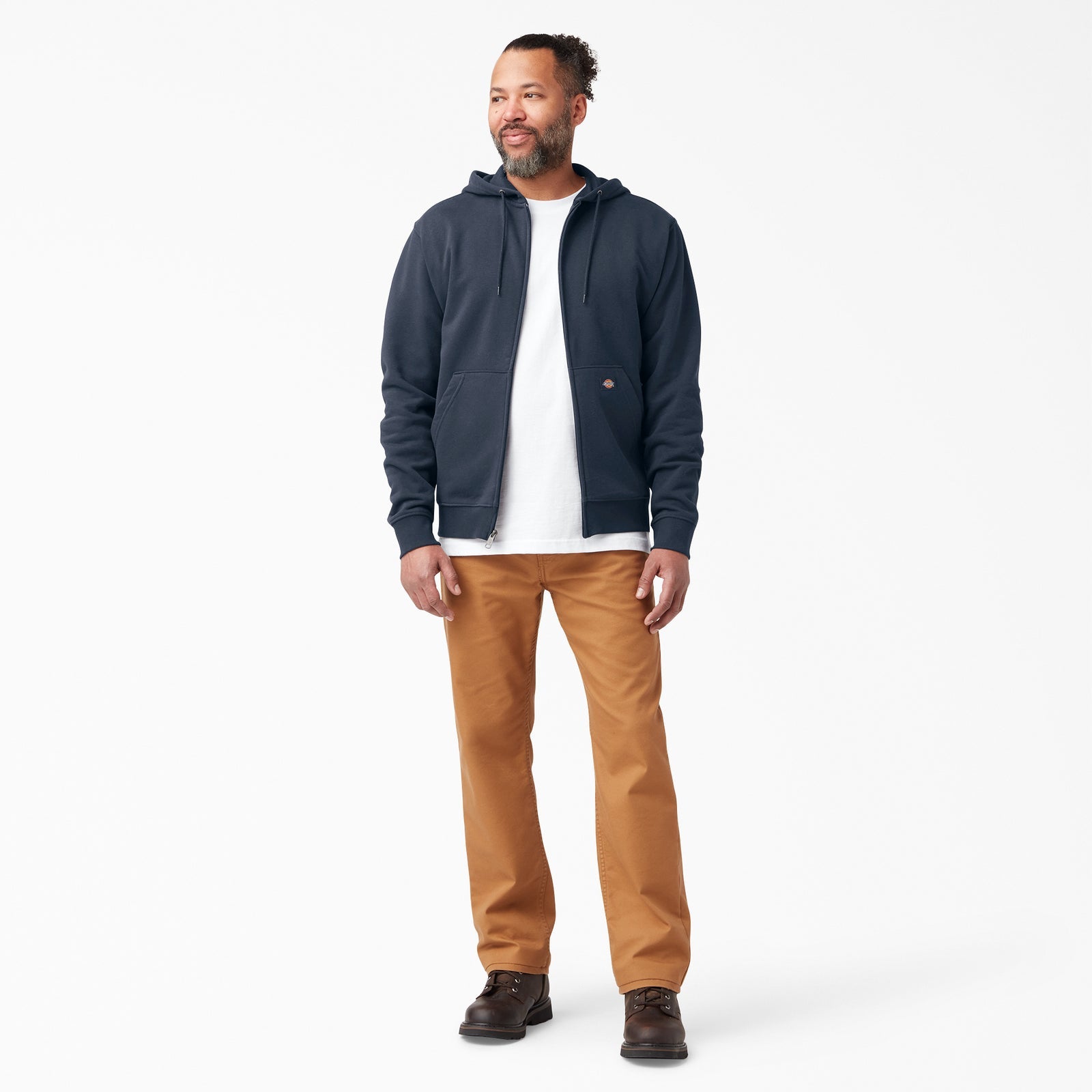 DICKIES FLEECE FULL ZIP HOOD DARK NAVY