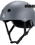 TRIPLE 8 DEEP COVER HELMET MATTE GREY - The Drive Skateboard Shop