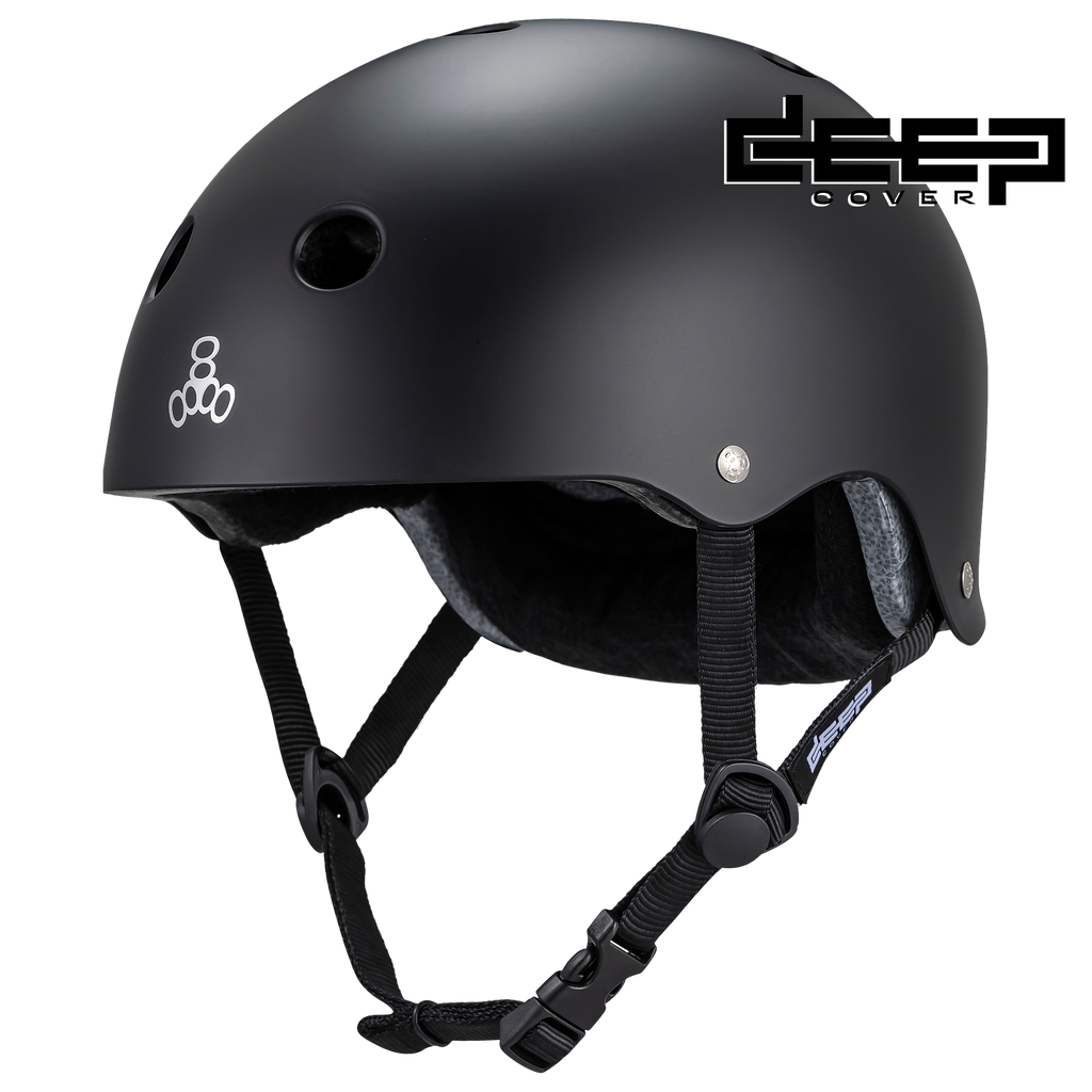 TRIPLE 8 DEEP COVER HELMET BLACK MATTE