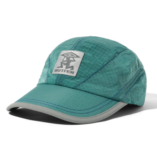 Butter Diamond Terrain cap in green with embroidered diamond logo on the front