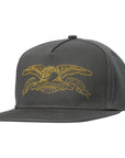 ANTIHERO BASIC EAGLE SNAPBACK DARK CHARCOAL/TAN - The Drive Skateboard Shop