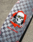 POWELL PERALTA DECK OG RIPPER CHECKERED SILVER/BLACK STAIN (10") - The Drive Skateshop