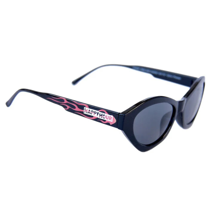 HAPPY HOUR SUNGLASSES MIND MELTERS BLACK FLAMES - The Drive Skateboard Shop