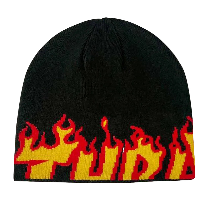 THRASHER FLAME SKULLY BEANIE 