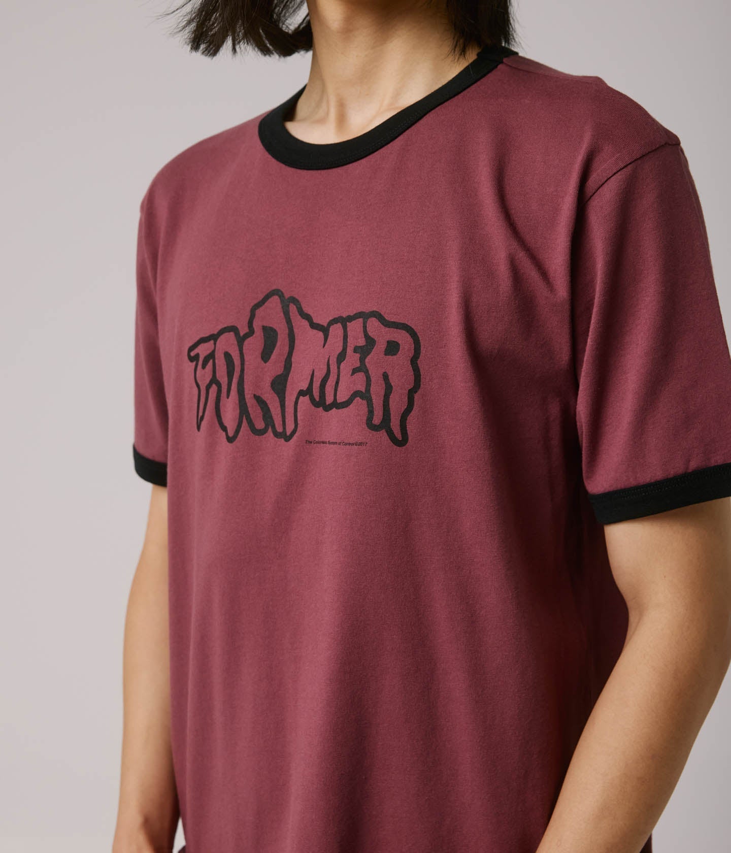 FORMER VARNISH RINGER T-SHIRT PLUMB