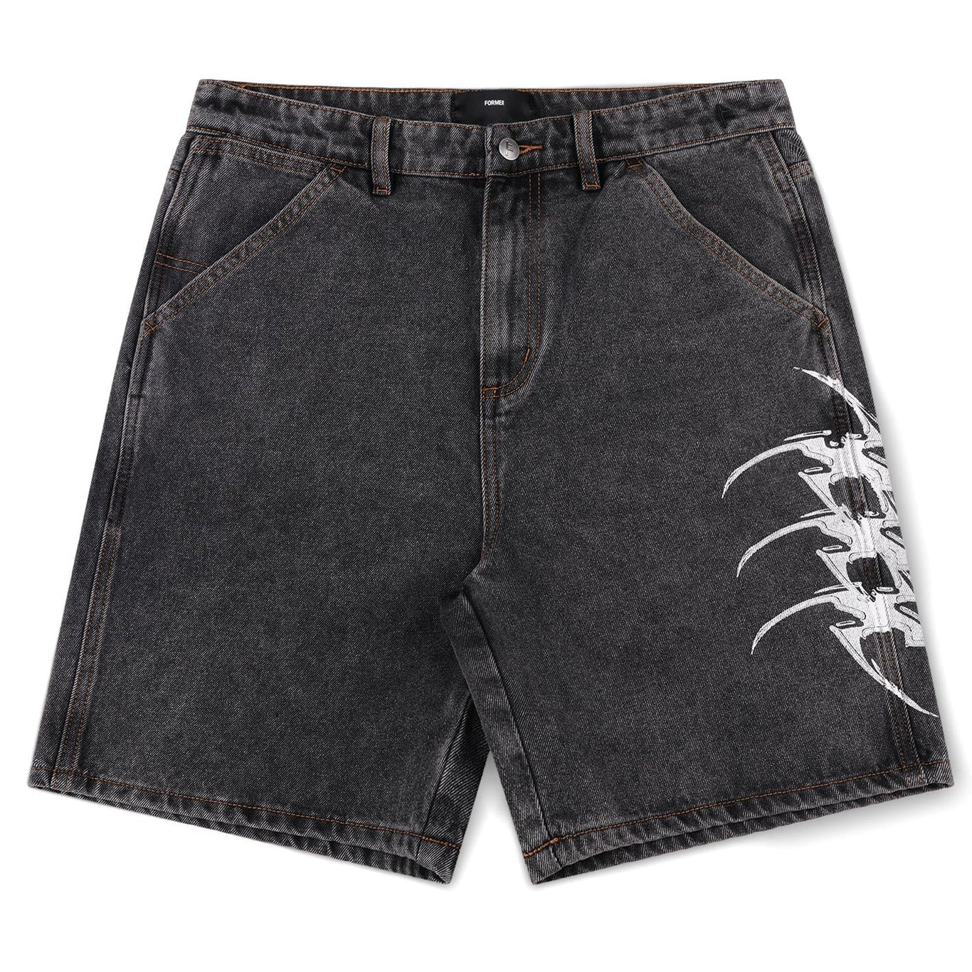 FORMER DION DENIM WALKSHORT WASHED BLACK
