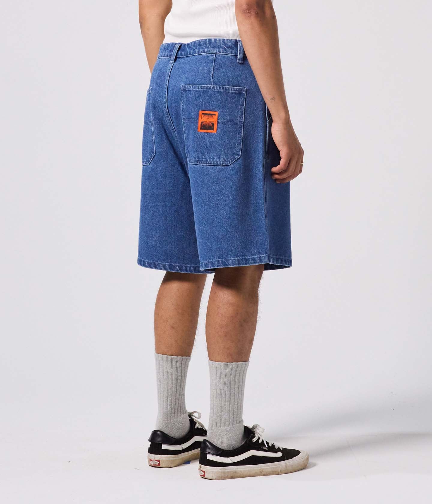 FORMER 21&quot; DENIM WALKSHORT WORN BLUE
