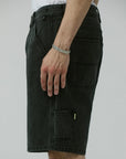 FORMER DISTEND VT DENIM CARPENTER SHORT WASHED BLACK