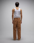 FORMER REYNOLDS OVERDYE DENIM PANT WASHED BROWN