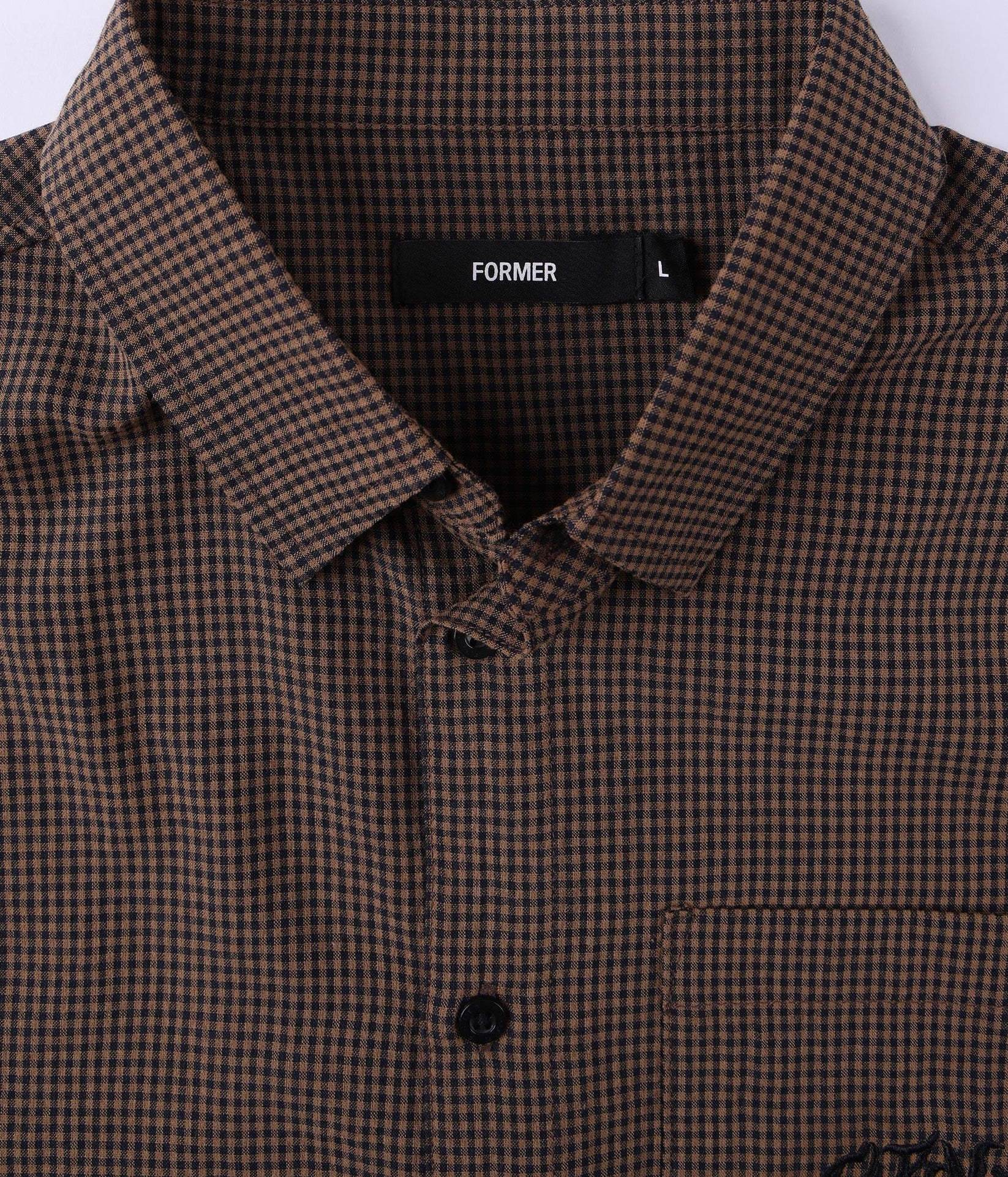FORMER VIVIAN CHECK T-SHIRT BROWN