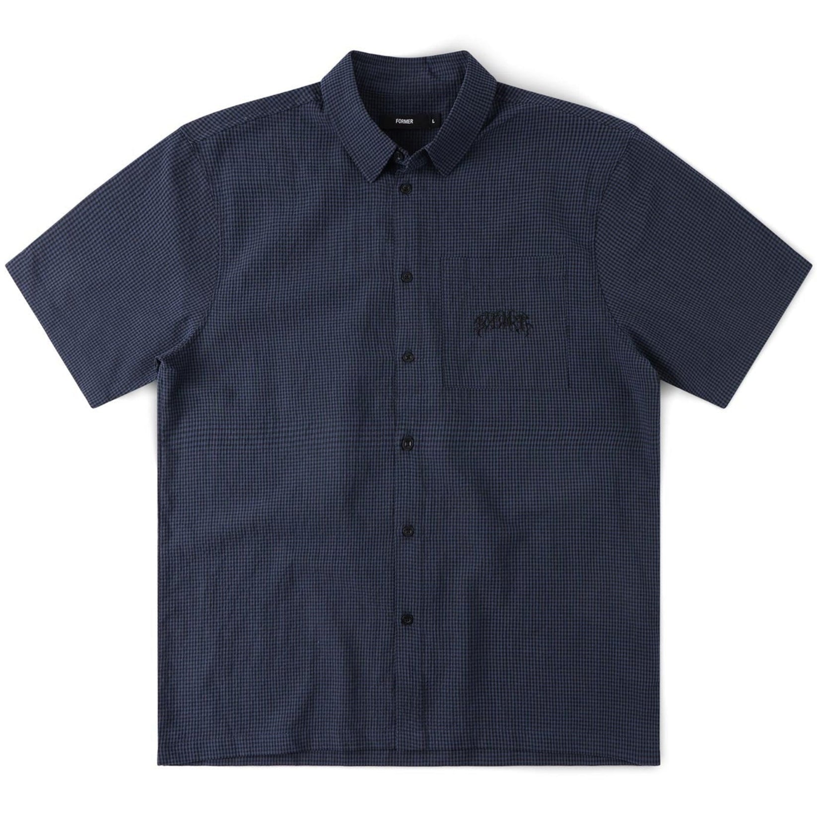 FORMER VIVIAN CHECK T-SHIRT NAVY