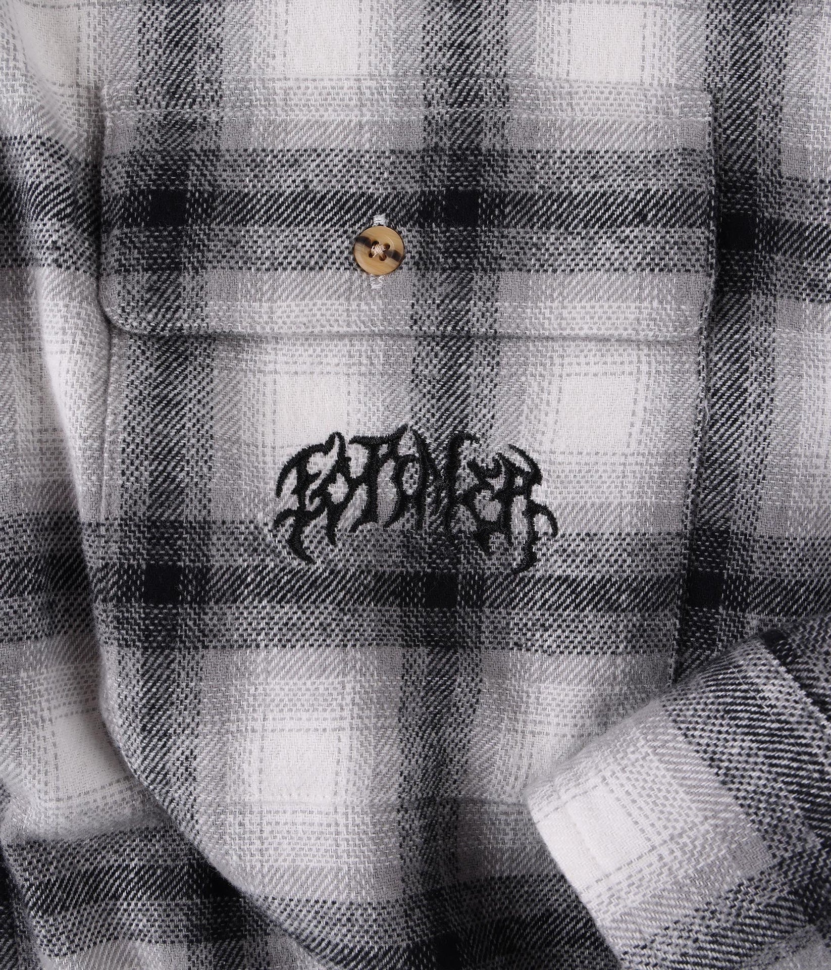 FORMER VIVIAN CHECK LONGSLEEVE FLANNEL SHIRT GREY
