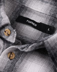 FORMER VIVIAN CHECK LONGSLEEVE FLANNEL SHIRT GREY