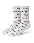 HUF FUCK IT GLOW SOCK WHITE - The Drive Skateboard Shop