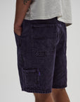 FORMER DISTEND DENIM WALKSHORTS WASHED PURPLE