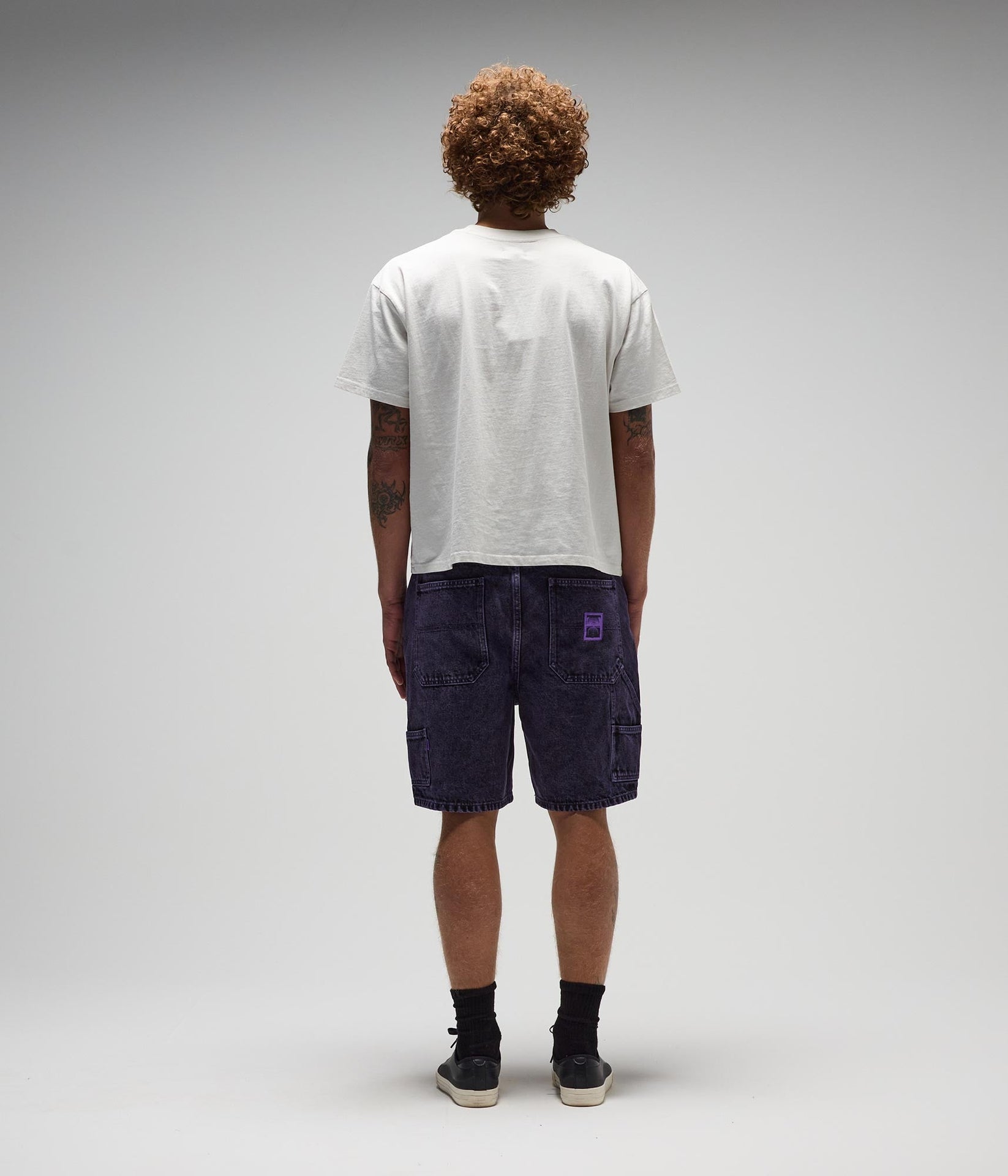 FORMER DISTEND DENIM WALKSHORTS WASHED PURPLE