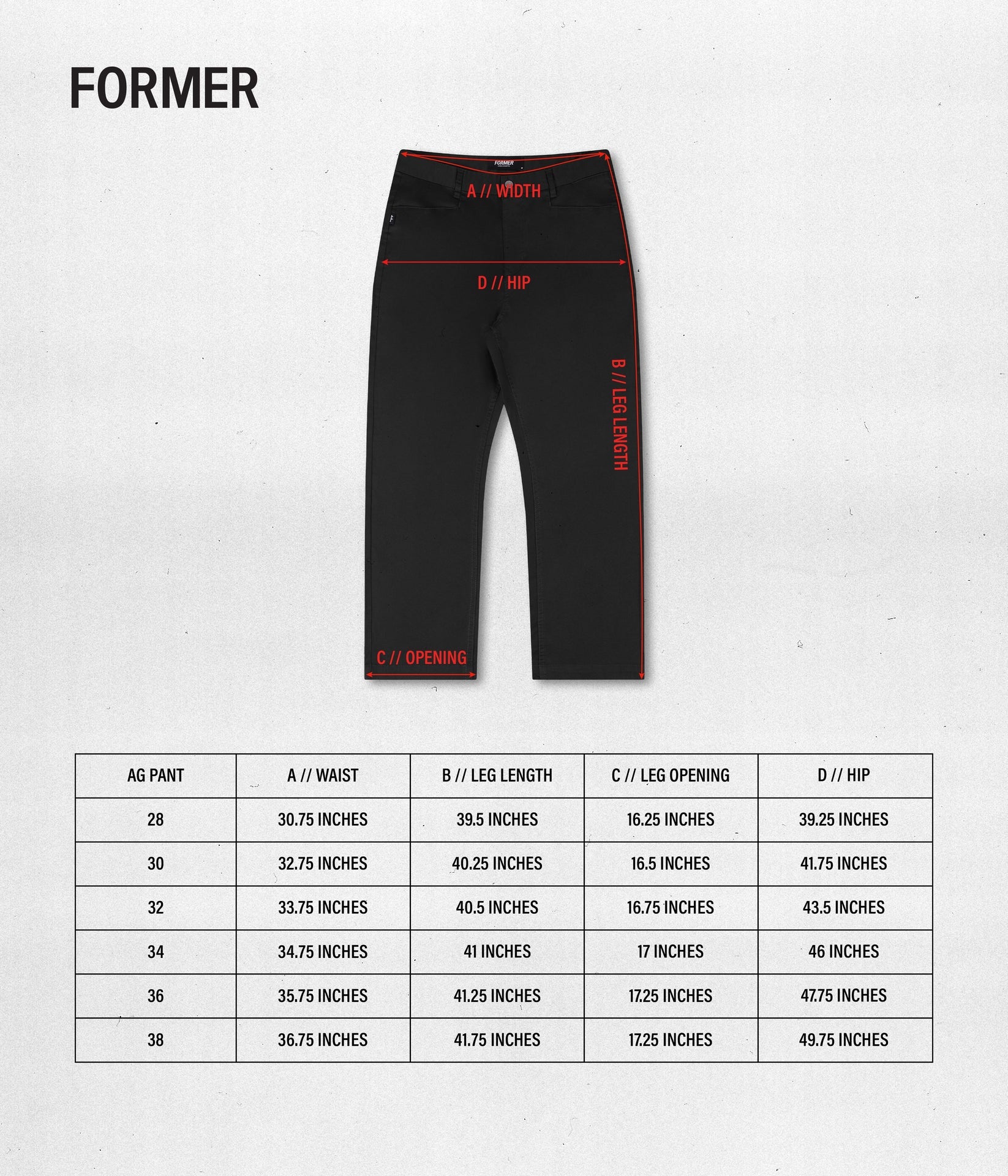 FORMER AG DENIM PANT MAROON