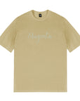 MAGENTA SCRIPT TEE BEIGE 