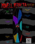 Powell-Peralta Andy Anderson Power Lines grip tape sheet with colorful graffiti design for skateboards.