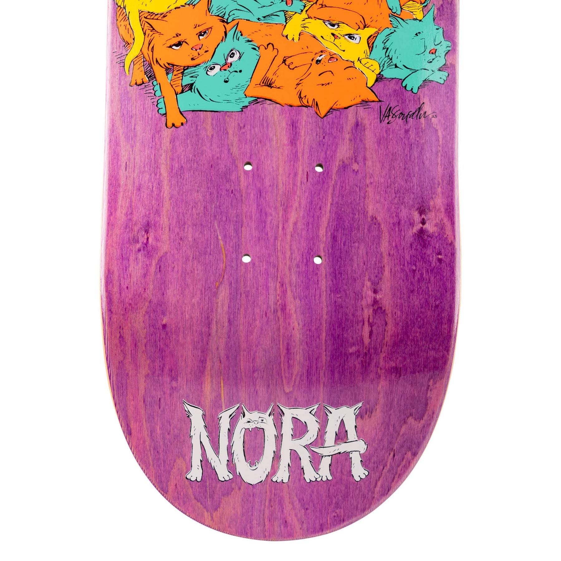 WELCOME DECK PURR PILE NORA PURPLE STAIN (8.25&quot;) - The Drive Skateshop