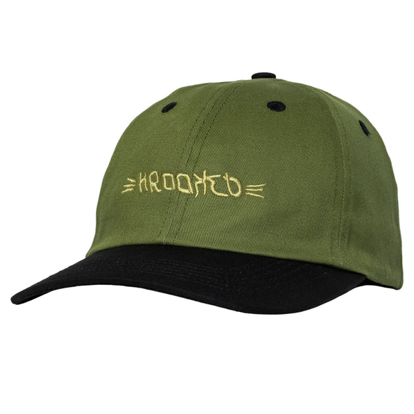 KROOKED BRUSH SKRIPT HAT OLIVE/BLACK