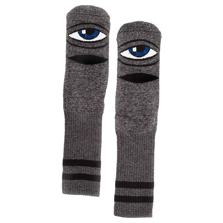 TOY MACHINE SOCKS HEATHER SECT HEATHER GREY BLACK - The Drive Skateboard Shop