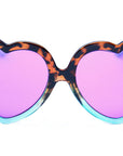 HAPPY HOUR SUNGLASSES HEART ONS TORTOISE TEAL FADE