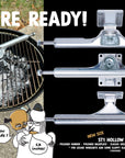 SLAPPY ST1 HOLLOW POLISHED TRUCKS (13") - The Drive Skateboard Shop