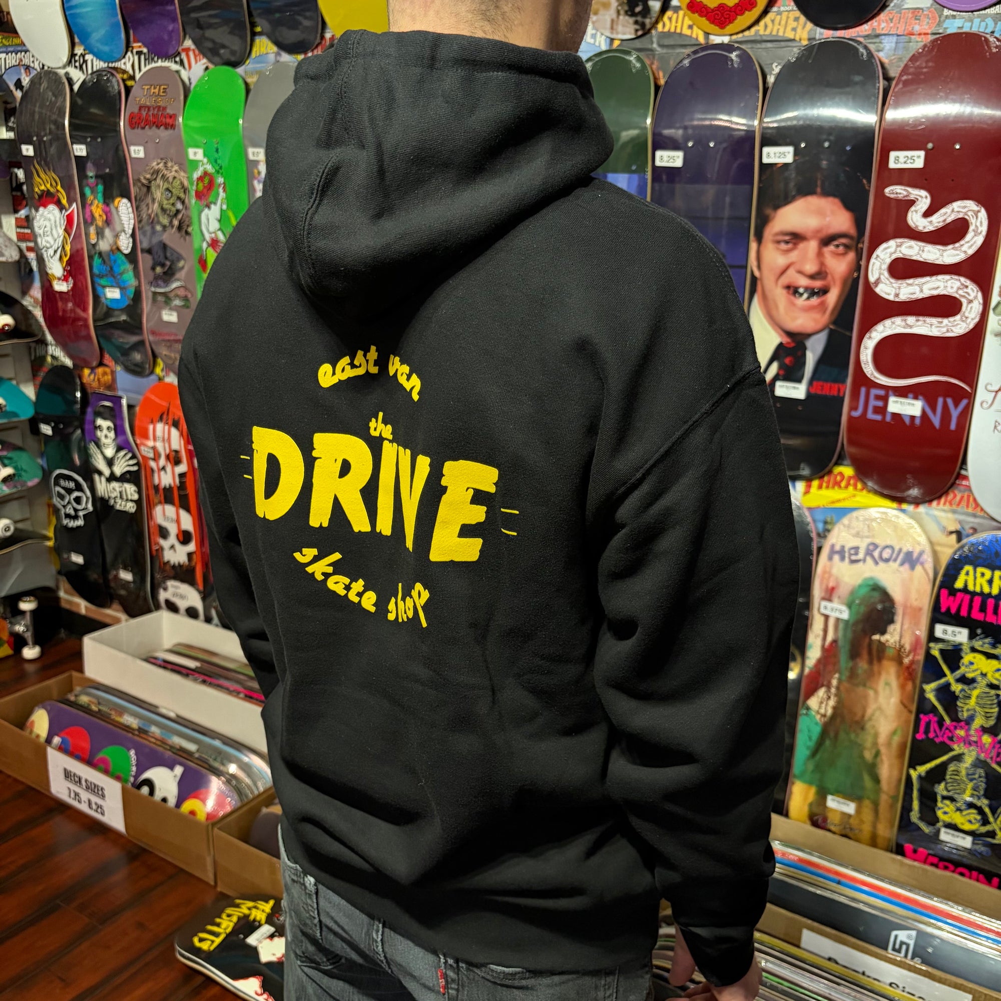 THE DRIVE SKATE SHOP OG LOGO HOODY BLACK/YELLOW